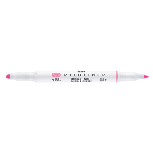 Textmarker cu doua capete Zebra, Mildliner, roz