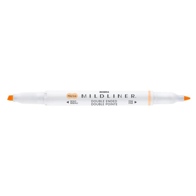 Textmarker cu doua capete Zebra, Mildliner, portocaliu
