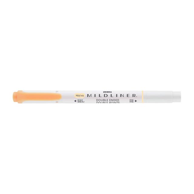 Textmarker cu doua capete Zebra, Mildliner, portocaliu