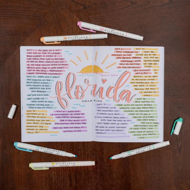 Textmarker cu doua capete Zebra, Mildliner, portocaliu