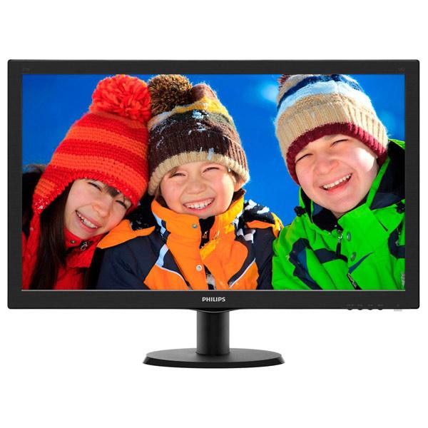 Monitor LED TN PHILIPS 243V5LHSB, 23.6, Full HD, 60Hz, negru