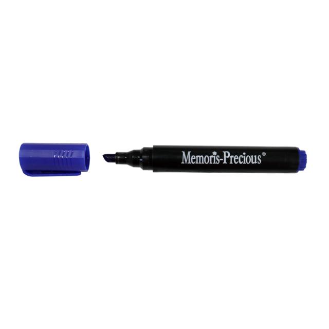 Marker permanent Memoris-Precious, varf tesit, 2-7 mm, albastru