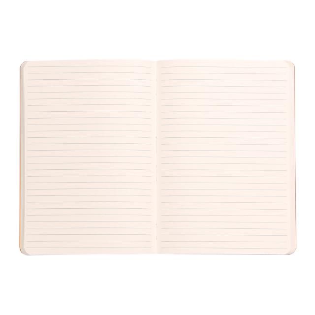Notebook A5 Rhodiarama, 80 file, ivory, dictando, tangerine