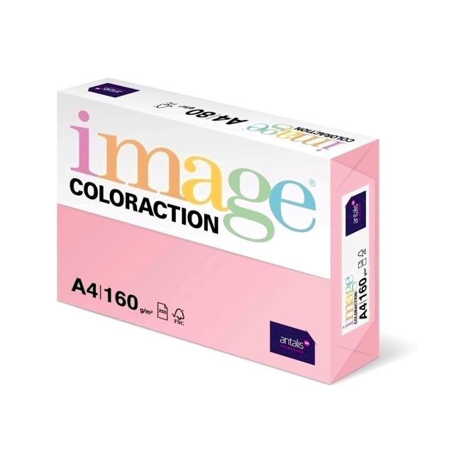 Carton color Coloraction, A4, 160 g/mp, roz- Tropic, 250 coli/top