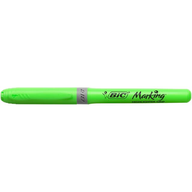 Textmarker BIC, Highlighter Grip, varf tesit 1-4 mm, verde