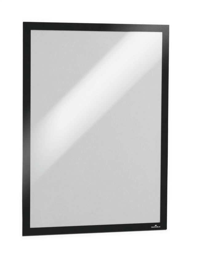 Display autoadeziv, magnetic Durable Duraframe Poster, A2, negru
