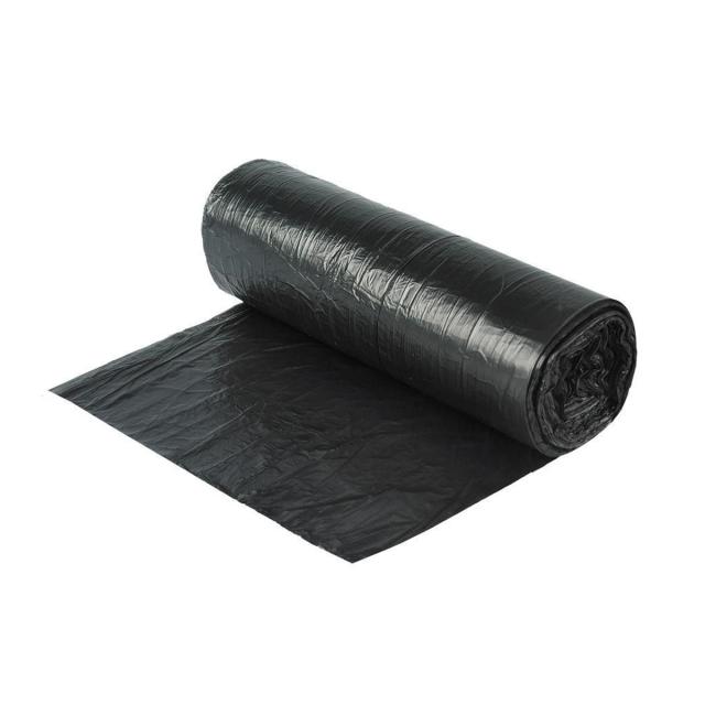 Saci menaj Strong, negru, LDPE, 50x60 cm, 35 L, 15 saci/rola