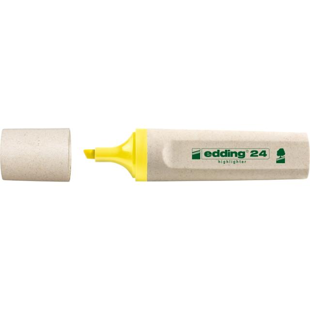 Textmarker Edding Ecoline, varf retezat, 2-5 mm, galben