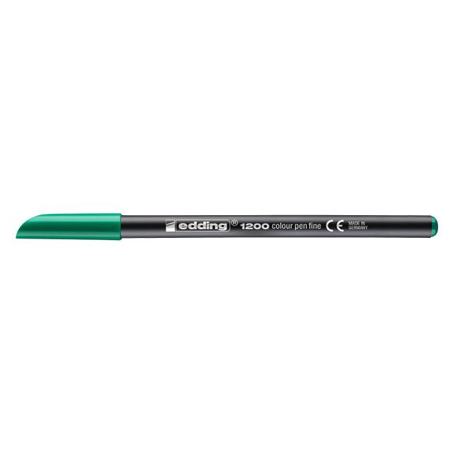 Marker, Edding 1200, tip carioca, grosime varf 1-3 mm, verde fluorescent