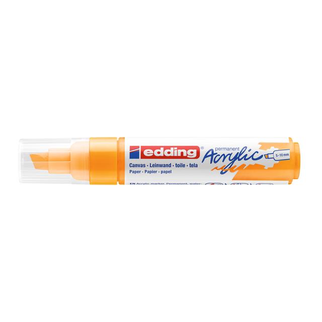 Marker acrilic, Edding 5000, varf tesit 5-10 mm, portocaliu
