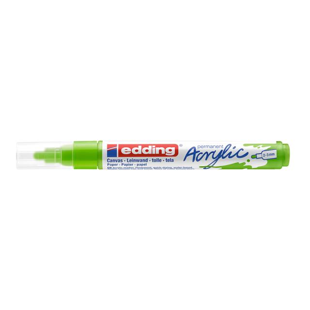 Marker acrilic Edding 5100, varf 2-3 mm, verde crud