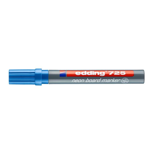 Marker pentru tabla Edding 725, varf 2-5mm, albastru neon