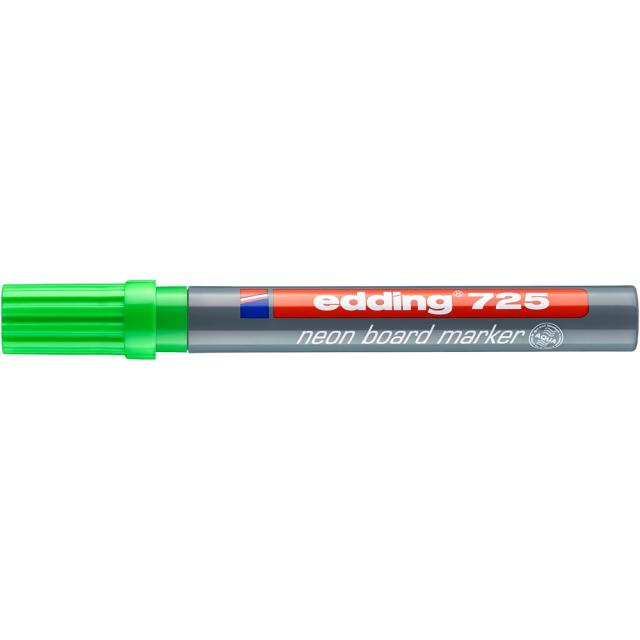 Marker Edding 725 neon, pentru tabla, varf 2-5 mm, verde