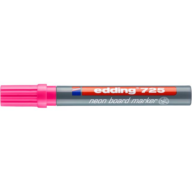 Marker Edding 725 neon, pentru tabla, varf 2-5 mm, roz