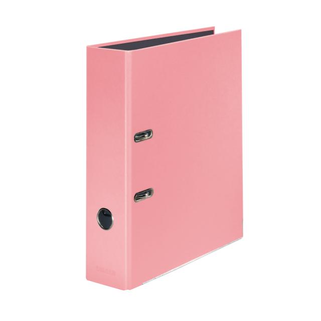 Biblioraft Falken Pastel, carton laminat, A4, 80 mm, roz flamingo