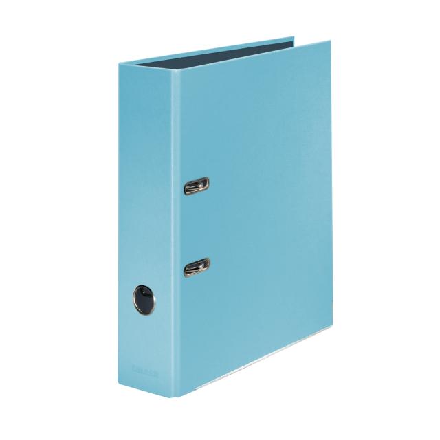 Biblioraft Falken Pastel, carton laminat, A4, 80 mm, bleu