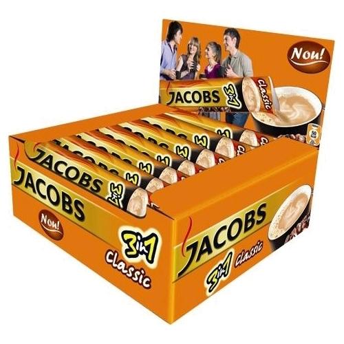 Cafea solubila Jacobs 3 in 1 Classic, 24 plicuri/cutie