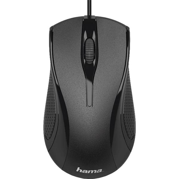 Mouse cu fir HAMA MC-200, 1200 dpi, negru