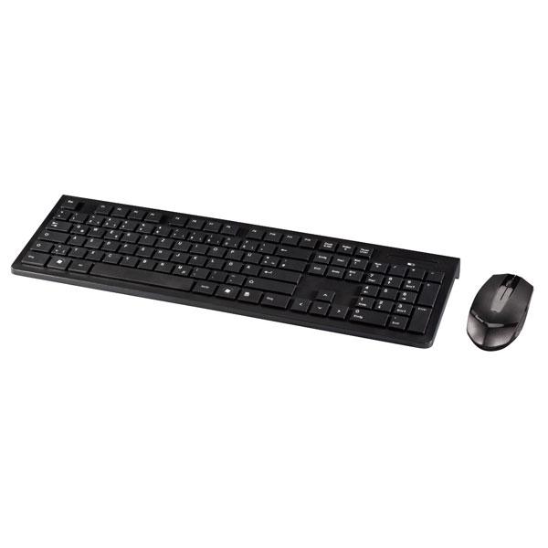 Kit tastatura si mouse Wireless HAMA RF 2300, USB, negru