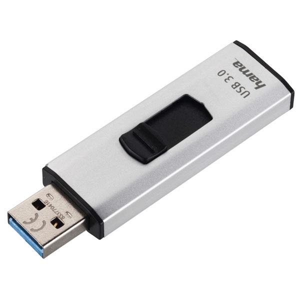 Memorie USB HAMA 4Bizz FlashPen 124180, 16GB, USB 3.0, argintiu