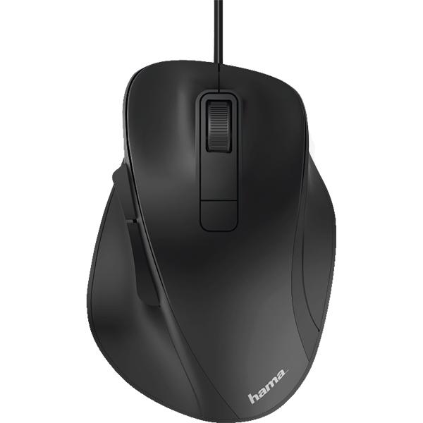 Mouse cu fir HAMA MC-500, 1600 dpi, negru