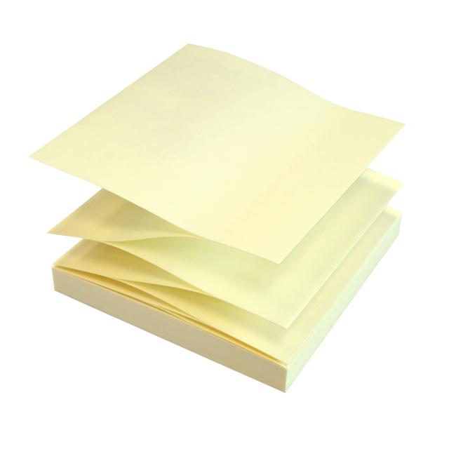 Notite adezive InFO Z-notes, 75x75 mm, galben pastel, 100 file/set