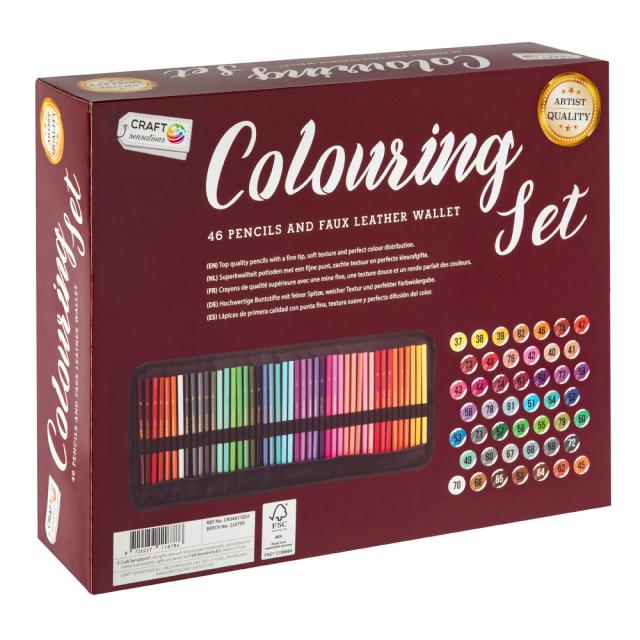 Set 46 creioane colorate Creative Craft, Premium Craft Sensations