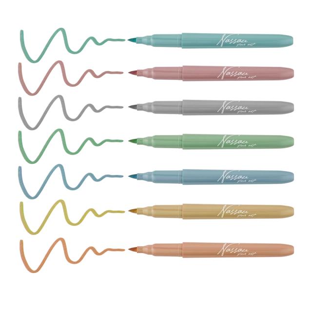 Set 7 markere Creative Craft, culori metalice cu varf tip pensula