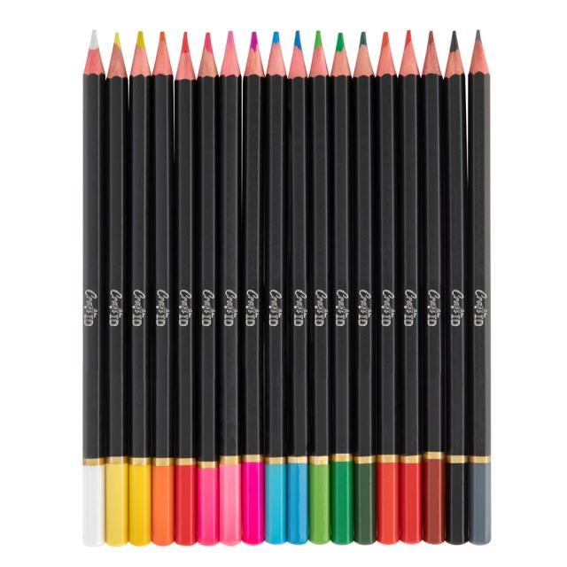 Set 18 creioane colorate Creative Craft, in cutie metalica