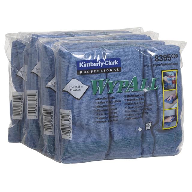 Lavete microfibra Kimberly-Clark Wypall, albastre, 6 bucati/pachet