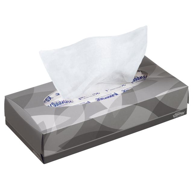 Servetele faciale Kimberly-Clark Kleenex, albe, 2 straturi, 100 bucati/cutie