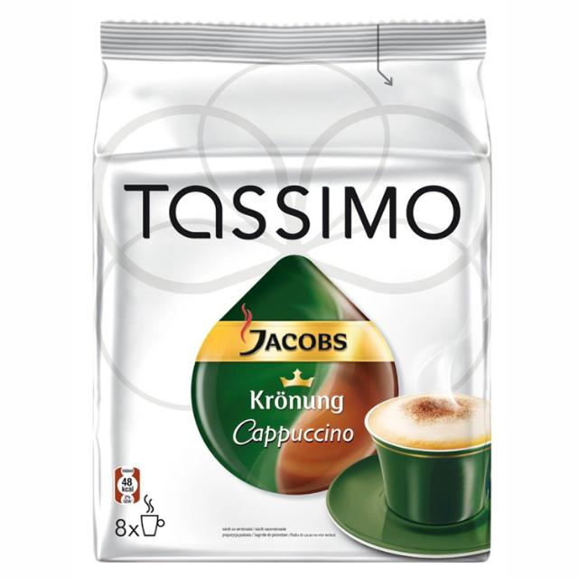 Capsule cafea Jacobs Tassimo, Cappuccino, 8 capsule/pachet