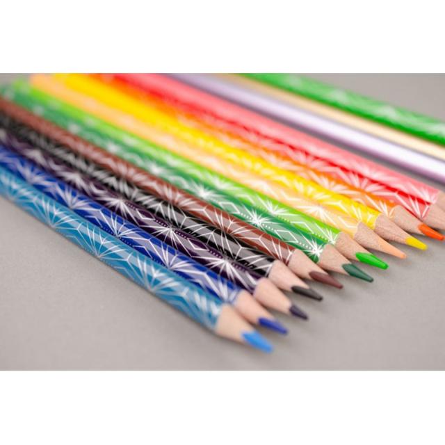 Creioane triunghiulare Kores, 15 culori/set