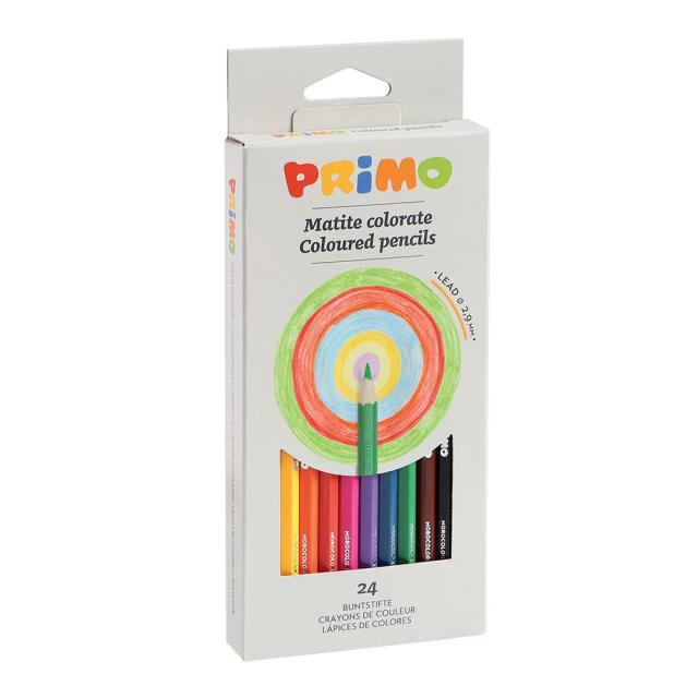 Creioane colorate Morocolor Primo, 24 culori/cutie