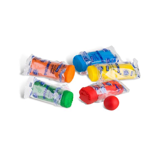 Set plastilina Morocolor Primo, 24 bucati, 6 culori, in cutie plastic