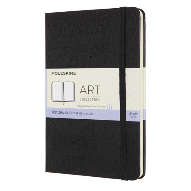 Agenda Moleskine Art Sketchbook Medium Hard Cover Plain Black, 18 x 11.5 cm, velina, 88 file