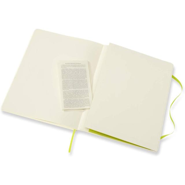 Agenda Moleskine Lemon Green Extra Large Ruled Notebook Soft, 25 x 25 cm, dictando, 240 file