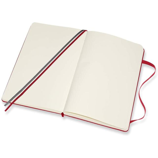 Agenda Moleskine Expanded Large Plain Scarlet Red, 21 x 13 cm, velina, 400 file