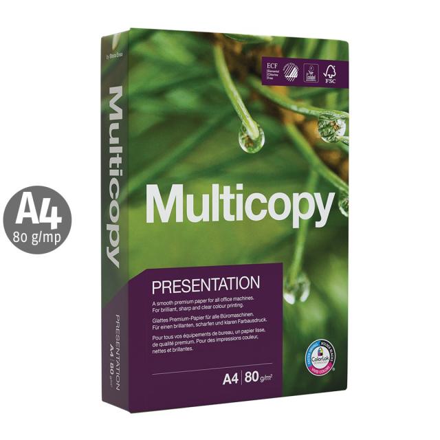 Hartie copiator Multicopy Presentation, A4, 80 g, 500 coli/top