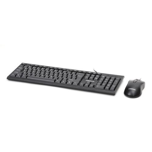 Kit tastatura si mouse cu fir, Omega, negru, OKM09
