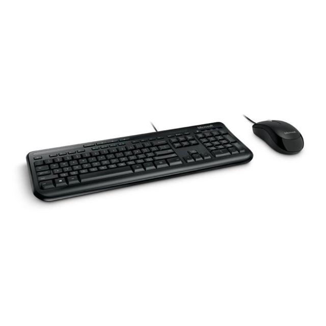 Kit tastatura si mouse Microsoft Wired Desktop 600, USB, negru