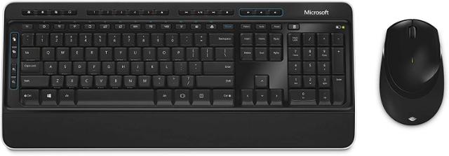 Kit tastatura si mouse Microsoft 3050, Wireless BlueTrack Desktop, negru