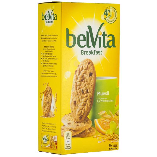 Biscuiti Belvita Start Cereale & Fructe, 300 g