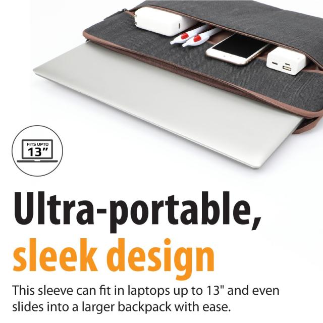 Husa Laptop Promate Portfolio-M, 13 inch, Rezistenta la apa, Negru
