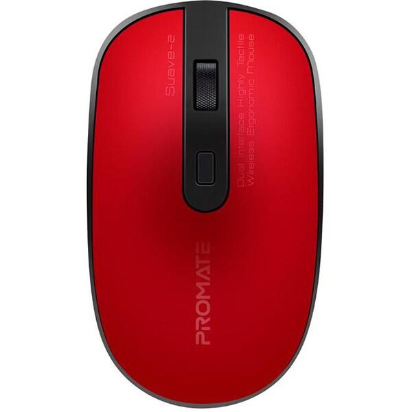 Mouse ergonomic Promate Suave Red, 1600 dpi, rosu