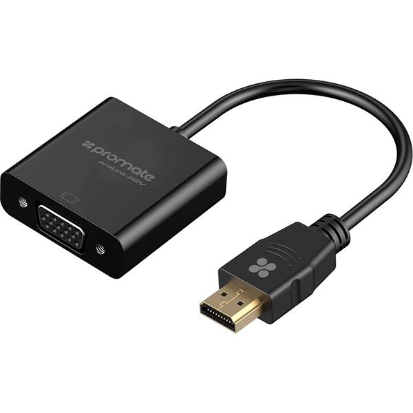 Adaptor HDMI-VGA PROMATE proLink-H2V, placat aur, negru
