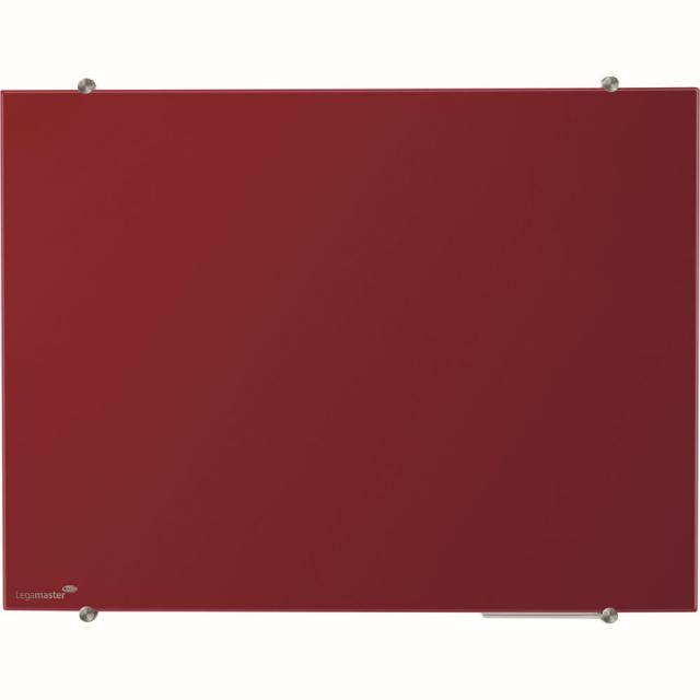 Tabla magnetica din sticla Legamaster, 100 x 150 cm, rosu