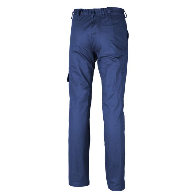 Pantaloni talie Partner albastru Royal bumbac 280g S, rezistenti, confortabili, cu buzunar pe lateral