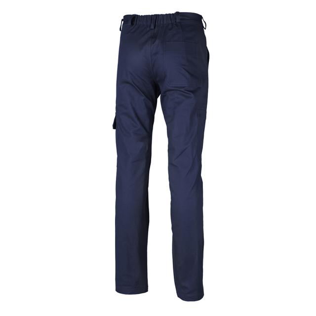 Pantaloni talie Industry albastru Royal tercot 245g L, cu buzunare pe laterale, cusatura rezistenta si gaici puternice pentru curea