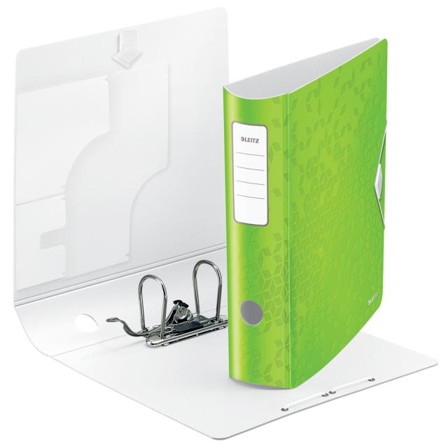 Biblioraft Leitz Active WOW 180°, A4, 75 mm, polyfoam, verde metalizat